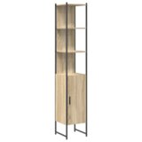 vidaXL Komplet pohištva za kopalnico s polico 4 pcs sonoma hrast | Shoptok.si
