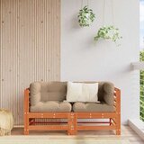  Vrtni kutni kauč Masivna borovina Vosak Smeđa - Vosak smeđa bor 2x kutna | shoptok.hr