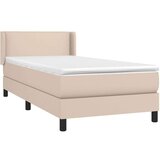  Box spring postelja z vzmetnico kapučino 80x200 cm umetno usnje, (20899097) | Shoptok.si