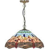 XXXL Searchlight 1283-16 - Tiffany luster na lancu DRAGONFLY 1xE27/60W/230V Cene