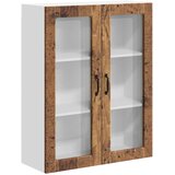  Zidni stakleni ormarić Lucca Staro drvo 80 x 31 x 100 cm | shoptok.hr