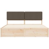  Krevetni okvir s tapiciranim uzglavljem Sivo-smeđa 200 x 200 cm Slike