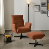 Dieter Knoll FOTELJ, opečnato rjava tekstil | Shoptok.si
