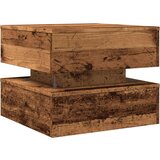 vidaXL Stolić za kavu s LED svjetlima boja staro drvo 50 x 50 x 40 cm | shoptok.hr