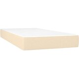 VidaXL Box spring postelja z vzmetnico krem 80x200 cm blago Slike