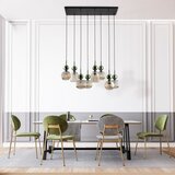  Visilica na sajli SOPHIA 8xE14/10W/230V crna/zelena/zadimljeno bež | Eponuda.com