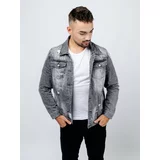 Glano Men's Denim Jacket - light gray