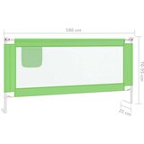 vidaXL sigurnosna ograda za dječji krevet zelena 180 x 25 cm tkanina | shoptok.hr