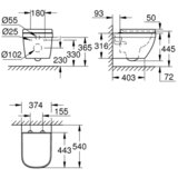 Grohe 39703000 Euro Ceramic viseča brezrobna WC školjka z WC desko s počasnim zapiranjem | Shoptok.si