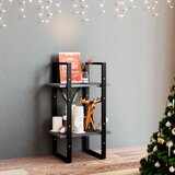 Ormarić za knjige s 2 razine sivi 40 x 30 x 70 cm od borovine | shoptok.hr
