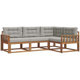  Set vanjskih sofa 4 kom. Prirodna i svijetlo siva Smeđa 247,5 x 168,5 x 73 cm | Shoptok.si