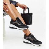 Cross Jeans Black women's wedge sneakers | shoptok.hr