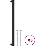 vidaXL Ročaji za omarico 5 kosov črni 320 mm nerjaveče jeklo | Shoptok.si