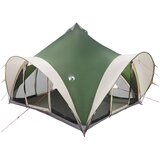 vidaXL Tipi šator s krovom Zelena 6 osoba Poliester i čelik - Zelena 400 x 400 x 320 cm | shoptok.hr