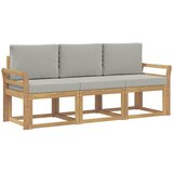  Set vanjskih sofa 3 pcs Bijela i svjetlosiva 194 x 63 x 73 cm | shoptok.hr
