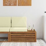  Vanjski krajnji kauč s jastukom Prirodna 91 x 63 x 73 cm | shoptok.hr