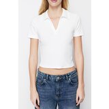 Trendyol Bijela pletena bluza s izrezom u obliku izreza | bela | ePonuda.com