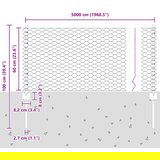  Stupovi za ograde 11 kom U-kanal 60 cm pocinčani čelik Šesterokutna ograda 0 6x50 m pocinčani čelik | shoptok.hr