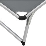  Sklopiva ležaljka s krovom od aluminija i tekstilena siva | shoptok.hr