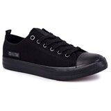 Big Star Men's Low Material Sneakers KK174007 Black Cene