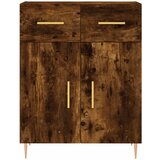  Visoka komoda dimljeni hrast 69,5x34x180 cm konstruiranog drva | shoptok.hr