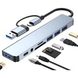 FastAsia USB 3.0+TIP C na 4xUSB 3.0+TIP C+SD/micro sd+ Audio metal HUB | Eponuda.com