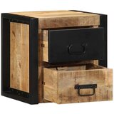 vidaXL Nočna omarica 40x35x40 cm Masivni neobdelan les Mango | Shoptok.si