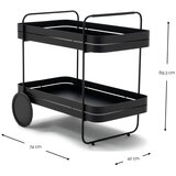 Spinder Design Kovinski servirni voziček na kolesih 74x42 cm Gin & Trolley – | Shoptok.si