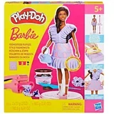 Play-Doh: Barbie Fashionista komplet s glinom za izradu haljina s volanima i lutkom -