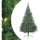 vidaXL Umjetna preddekorirana božićna jelka Zelena 210 cm PVC, (5000072759) | Shoptok.si
