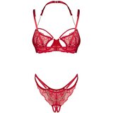 Obsessive - čipkast komplet spodnjega perila - rdeča | Shoptok.si