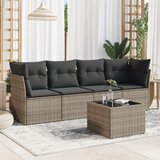 Maison Chic Seti vrtnega pohištva - Vrtna garnitura - Vrtni pohištvo set 5-delna z blazinami siv poli ratan, (21814198) | Shoptok.si