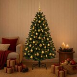 Umjetno božićno drvce tamnozeleno s kuglicama 150 cm | shoptok.hr