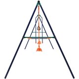  Set ljuljački s gimnastičkim karikama i 4 sjedala čelični | shoptok.hr