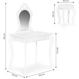 ECO TOYS Veliki sto za šminkanje sa okruglim ogledalom za decu | ePonuda.com