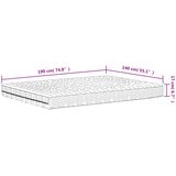  Madrac od pjene bijeli 140 x 190 cm tvrdoća H2 H3 | shoptok.hr