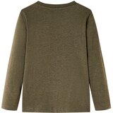  Dječja majica dugih rukava kaki prošarana 128 | shoptok.hr