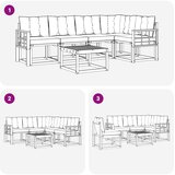  Set vanjskih sofa 6 kom. Bijela i krem | shoptok.hr