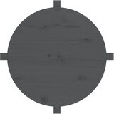  Stolić za kavu sivi Ø 62,5x45 cm od masivne borovine | shoptok.hr
