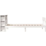  Krevet s regalom za knjige bez madraca bijeli 90x190cm borovina | shoptok.hr