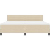  Krevet sa podnicom i madracem krem 200x200 cm tkanina | shoptok.hr