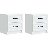  Noćni ormar 2 pcs Bijela 43 x 34 5 x 44 5 cm Konstruirano drvo | shoptok.hr