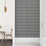  Zidne ploče od umjetne kože 12 kom sive 60 x 15 cm 1 08 m² | shoptok.hr