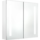 vidaXL LED kopalniška omarica z ogledalom sijoče bela 62x14x60 cm, (20580167) | Shoptok.si
