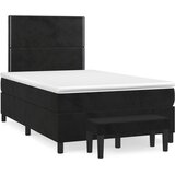 Box spring krevet s madracem crni 120 x 200 cm baršunasti | shoptok.hr