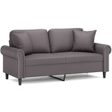  Dvosjed s ukrasnim jastucima sivi 140 cm od umjetne kože | shoptok.hr