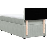  Box spring krevet s madracem svjetlosivi 90x190 cm baršunasti | shoptok.hr