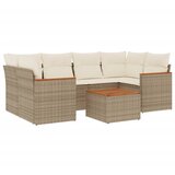 Maison Chic Seti vrtnega pohištva - Vrtna garnitura - Vrtni pohištvo set 7-delna z blazinami bež poli ratan, (21803861) | Shoptok.si