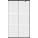 Pregrada za tuširanje s prozirnim staklom ESG 115 x 195 cm crna | Eponuda.ba