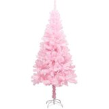  Umjetno osvijetljeno božićno drvce s kuglicama rozo 120 cm PVC | shoptok.hr